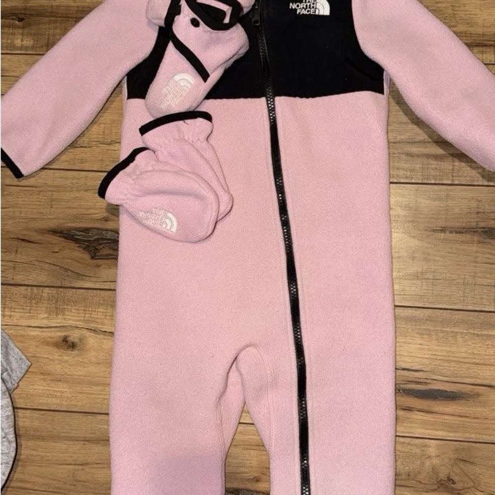 The North Face Kids Pink and Black Denali